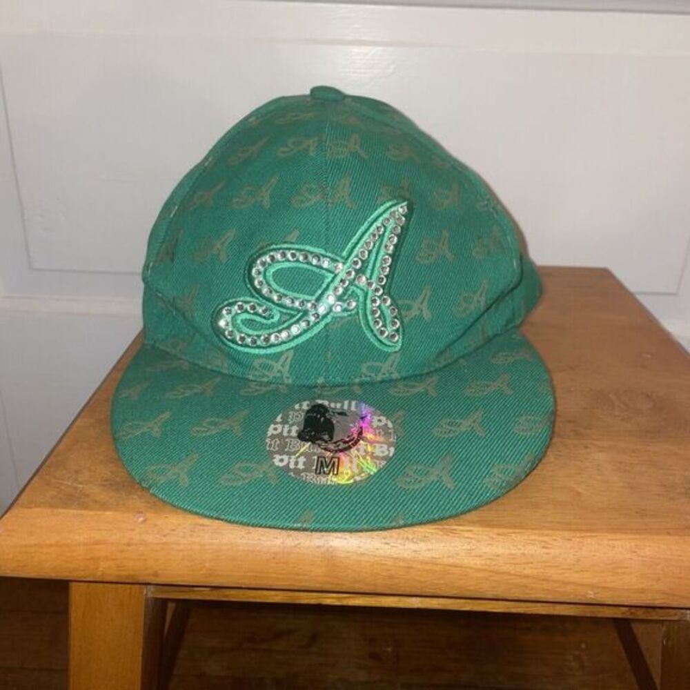 Pitbull Atlanta Braves Elastic‎ Band Hat Medium